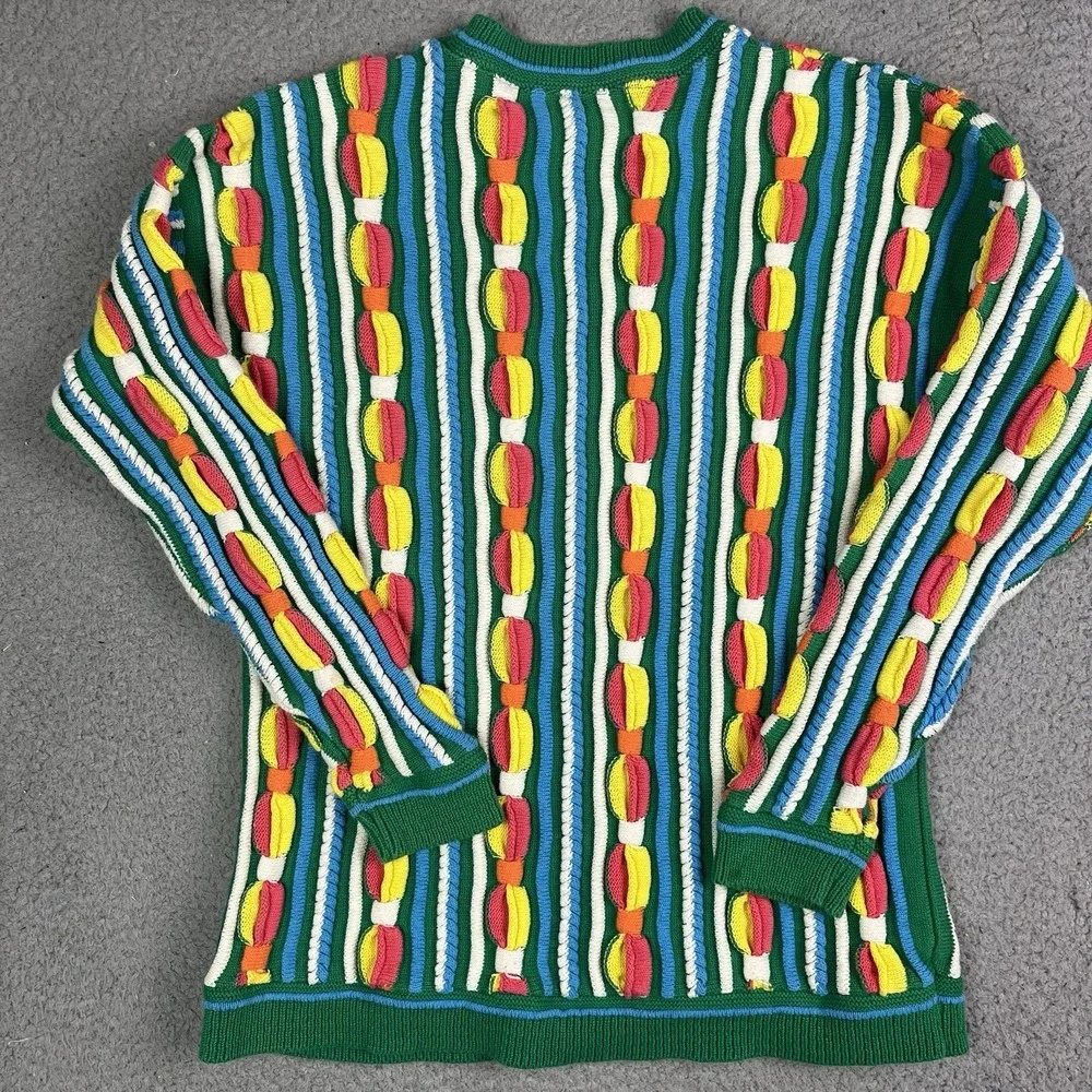 Vintage Sweater Clothes Textured Sweater Women Small/Medium USA Made Coogi Style - Picture 5 of 10